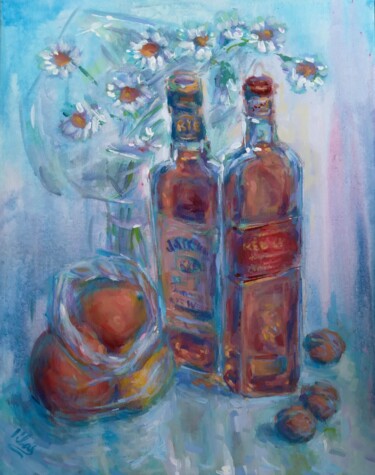 Painting titled "Whiskey" by Alex Klas, Original Artwork, Acrylic Mounted on Wood Stretcher frame