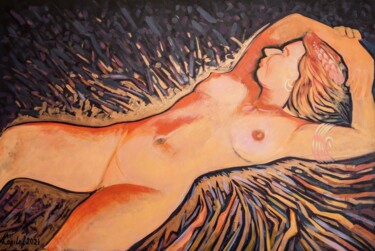 Malerei mit dem Titel "AWAKENING" von Alex Kopylov, Original-Kunstwerk, Öl Auf Keilrahmen aus Holz montiert