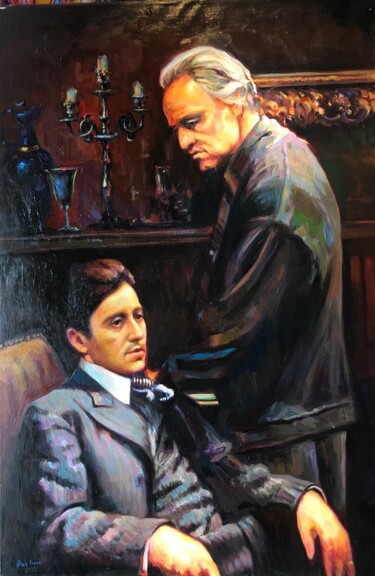 Painting titled "The Godfather nr.1" by Alex Loreci, Original Artwork, Acrylic