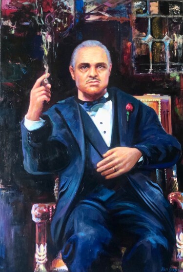 Painting titled "The Godfather nr.3" by Alex Loreci, Original Artwork, Acrylic