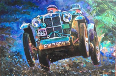 Pintura intitulada "Rally Oldtimer" por Alex Loreci, Obras de arte originais, Acrílico