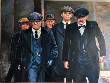 Painting titled "The Mafia nr. 7" by Alex Loreci, Original Artwork, Acrylic