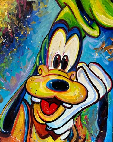 Painting titled "Goofy" by Alex Loreci, Original Artwork, Acrylic
