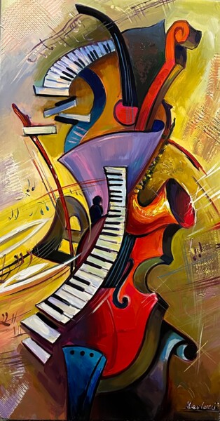 Painting titled "Orchestra" by Alex Loreci, Original Artwork, Acrylic