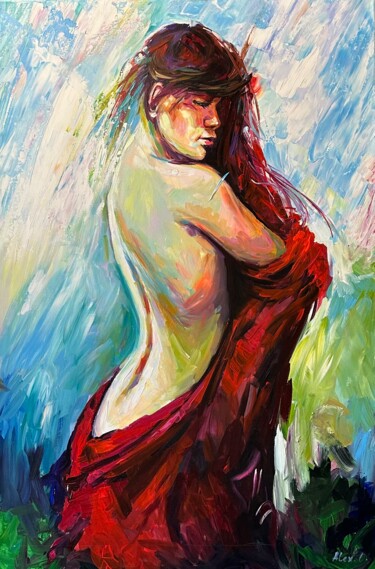Malerei mit dem Titel "Beautiful woman- 14" von Alex Loreci, Original-Kunstwerk, Acryl
