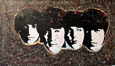 Painting titled "The Beatles" by Alex Loreci, Original Artwork, Acrylic