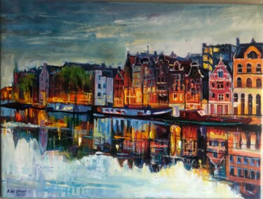 Painting titled "Amsterdam" by Alex Loreci, Original Artwork, Acrylic