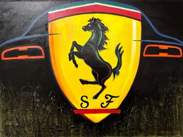Painting titled "Porsche" by Alex Loreci, Original Artwork, Acrylic