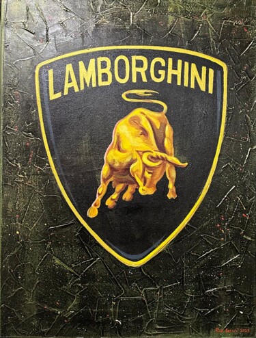 Ζωγραφική με τίτλο "Lamborghini" από Alex Loreci, Αυθεντικά έργα τέχνης, Ακρυλικό