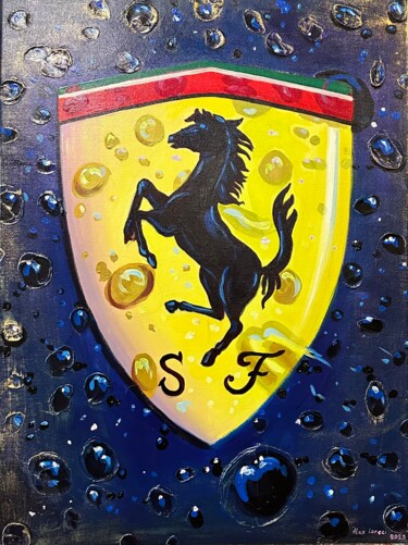 Pintura intitulada "Ferrari" por Alex Loreci, Obras de arte originais, Acrílico