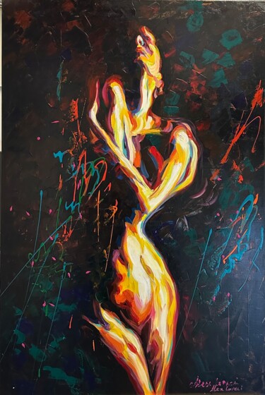 Malerei mit dem Titel "Nude - 29" von Alex Loreci, Original-Kunstwerk, Acryl