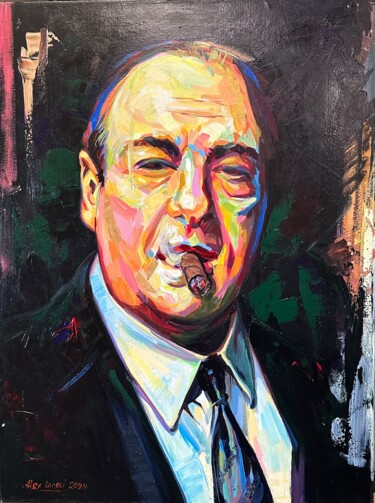 Ζωγραφική με τίτλο "Tony Soprano -2" από Alex Loreci, Αυθεντικά έργα τέχνης, Ακρυλικό