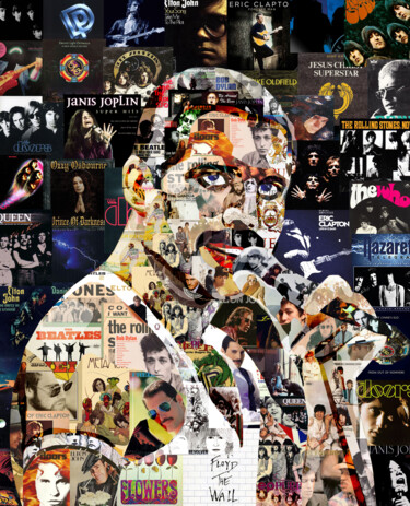 Коллажи под названием "Freddie Mercury" - Alex Loskutov, Подлинное произведение искусства, Цифровая печать