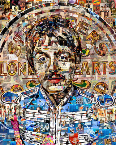 Digitale Kunst mit dem Titel "Paul McCartney Sgt…" von Alex Loskutov, Original-Kunstwerk, Fotomontage