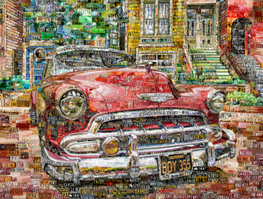 Arte digital titulada "Old Chevrolet Colla…" por Alex Loskutov, Obra de arte original, Pintura Digital