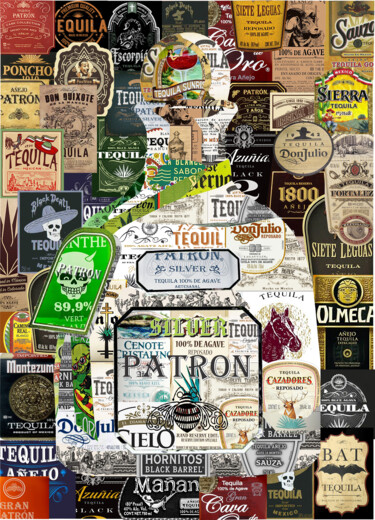 Arte digitale intitolato "Tequila Patron Coll…" da Alex Loskutov, Opera d'arte originale, Fotomontaggio
