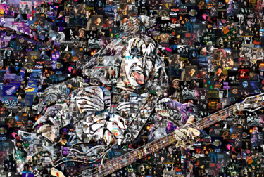 Digitale Kunst mit dem Titel "Gene Simmons (Kiss)" von Alex Loskutov, Original-Kunstwerk, 2D digitale Arbeit