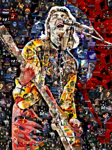 Collages intitulée "Paul McCartney youn…" par Alex Loskutov, Œuvre d'art originale, Collages