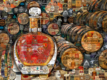 Digitale Kunst mit dem Titel "Tequila Jose Cuervo…" von Alex Loskutov, Original-Kunstwerk, Digitale Collage