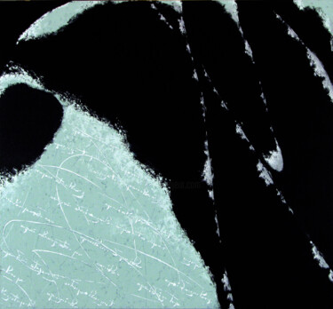 Malerei mit dem Titel "Black Water 黑水 Eau…" von Alex Oliger, Original-Kunstwerk, Öl