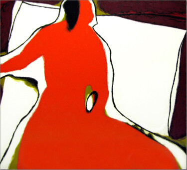 Schilderij getiteld "Red centaur (Красны…" door Alex Oliger, Origineel Kunstwerk, Olie