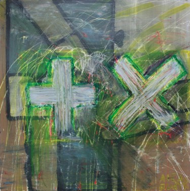 Painting titled "Martin Garrix" by Alex Rudyk, Original Artwork, Enamel