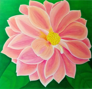 Painting titled "Camellia" by Alexander Samokhval, Original Artwork, Acrylic