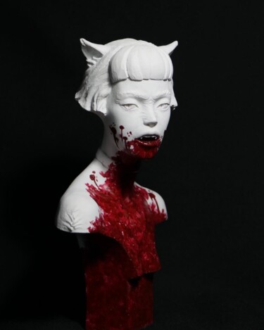 Skulptur mit dem Titel "Goddess Of War" von Alex Tenko, Original-Kunstwerk, Kunststoff