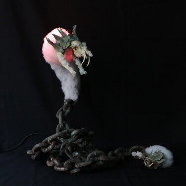 Sculpture intitulée "SnakeSpirit" par Alex Tenko, Œuvre d'art originale, Métaux