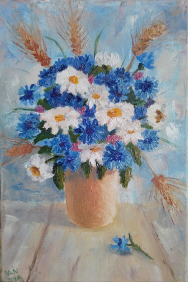 Painting titled "Wildflowers. Still…" by Alex Vainova, Original Artwork, Oil