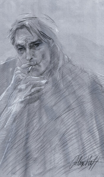 Рисунок под названием ""The Lifestyle of a…" - Alex Wolf, Подлинное произведение искусства, Древесный уголь