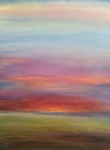 Картина под названием "Sunset / Закат" - Alex Z, Подлинное произведение искусства, Масло