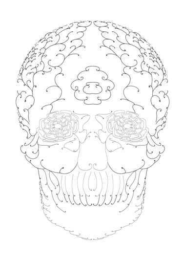 Цифровое искусство под названием "Skull" - Alex Z, Подлинное произведение искусства, 2D Цифровая Работа