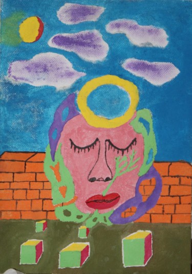Schilderij getiteld "мистер сон" door Aleksandr Efremov, Origineel Kunstwerk, Gouache