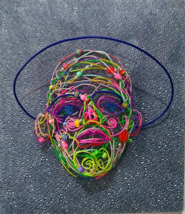 Sculpture titled "Man in the Hat" by Alexandra Finkelchtein, Original Artwork, Plastic
