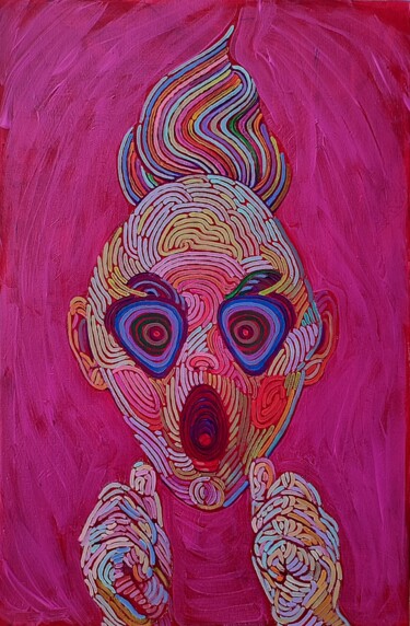 Malarstwo zatytułowany „In mask” autorstwa Alexandra Finkelchtein, Oryginalna praca, Akryl