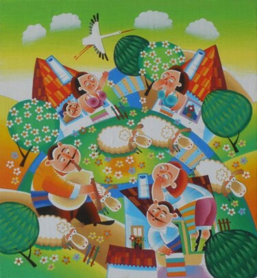 Картина под названием "Spring 10" - Alexandar Yanakiev, Подлинное произведение искусства, Масло