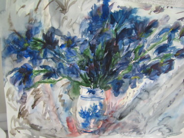 Картина под названием "Цветы" - Александр Евстропов, Подлинное произведение искусства