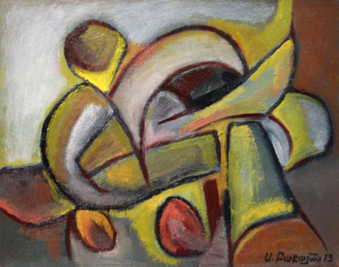 Painting titled "Composition #15" by Alexander Babayan, Original Artwork, Oil