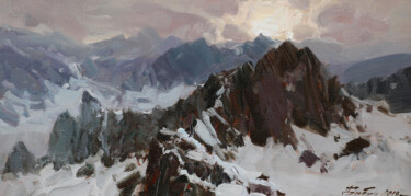 Painting titled "On the crest" by Alexander Babich, Original Artwork, Oil