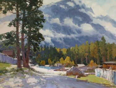 Painting titled "Sunny morning in Ar…" by Alexander Babich, Original Artwork, Oil