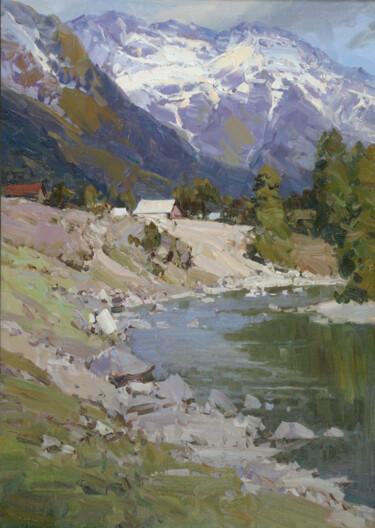 Painting titled "The river Zelenchuk…" by Alexander Babich, Original Artwork, Oil
