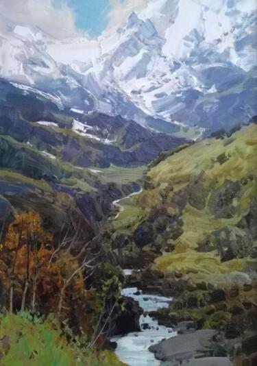 Painting titled "At the source of th…" by Alexander Babich, Original Artwork, Oil