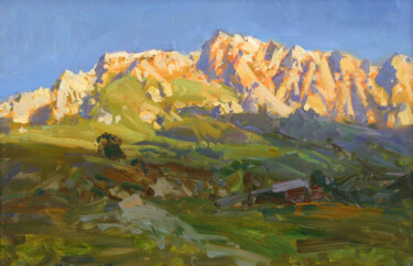 Pittura intitolato "Rocks in the mornin…" da Alexander Babich, Opera d'arte originale, Olio