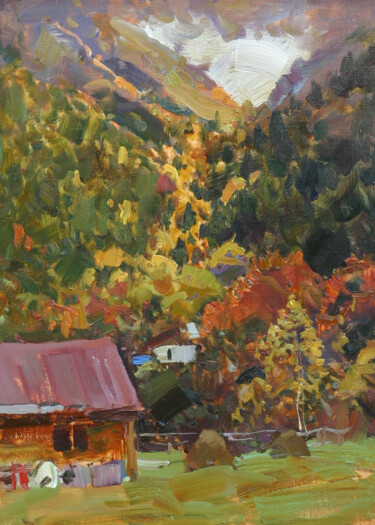 Картина под названием "Autumn colors" - Alexander Babich, Подлинное произведение искусства, Масло