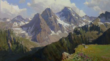 Картина под названием "In the highlands" - Alexander Babich, Подлинное произведение искусства, Масло