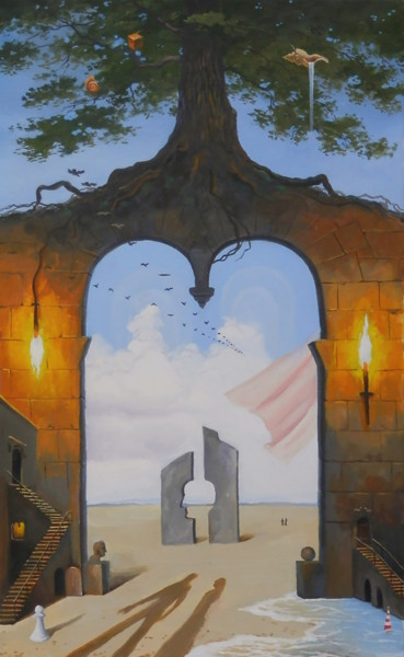 绘画 标题为“Window of false per…” 由Александр Болотов, 原创艺术品, 油