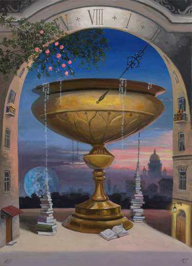 Pintura titulada "Bowl of words" por Aleksandr Bolotov, Obra de arte original, Oleo