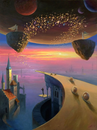 Pittura intitolato "Infinite Transforma…" da Aleksandr Bolotov, Opera d'arte originale, Olio