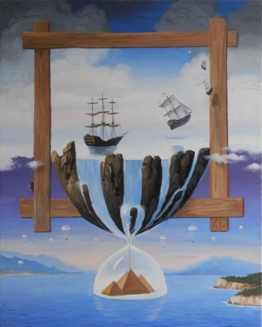 Painting titled "Flying away creativ…" by Aleksandr Bolotov, Original Artwork, Oil